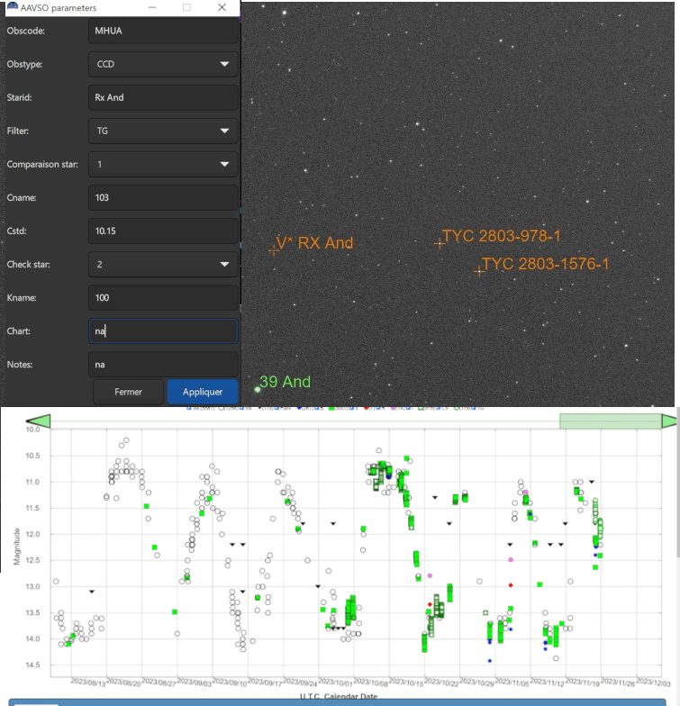 Photométrie des étoiles variables